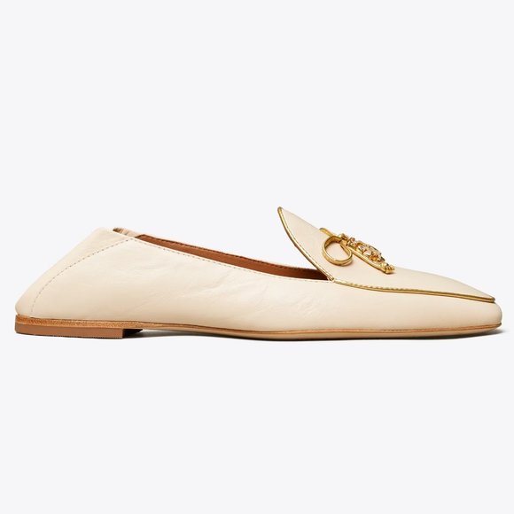 Tory Burch $328 CONVERTIBLE Charm Loafer Dulce De Leche Gold Cream 9.5 10 - Picture 3 of 5